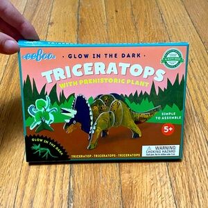 Glow In The Dark Triceratops 3D Dinosaur Model